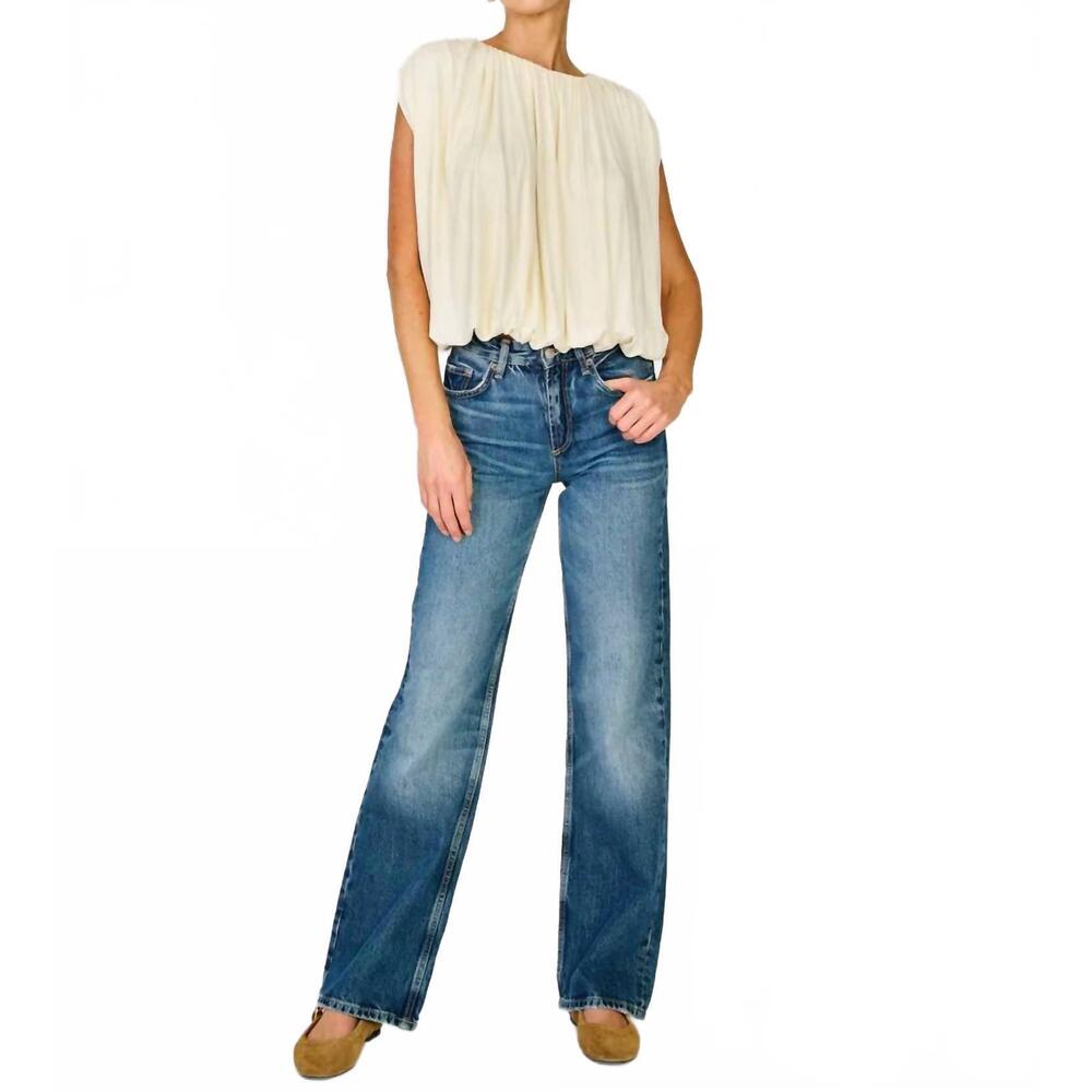 NEW LINE AND DOT vireo boatneck top in ivory